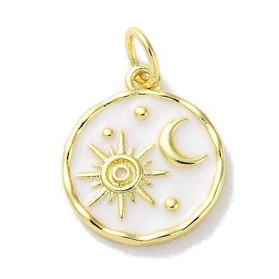 Rack Plated Brass Enamel Pendants X-KK-Z039-02D-1