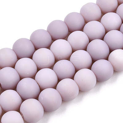 Opaque Glass Beads Strands X-GLAA-T032-P8mm-MD07-1