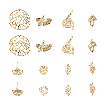 32Pcs 8 Style Alloy Jewelry Pendants FIND-PJ0001-04-1