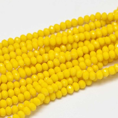 Faceted Rondelle Glass Beads Strands X-GLAA-I033-3mm-14-1
