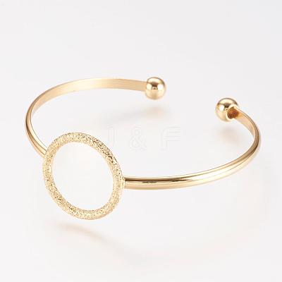 Brass Cuff Bangle BJEW-P168-F09-1