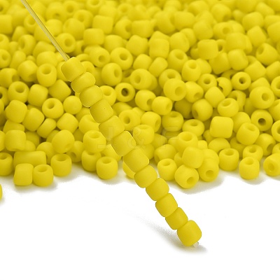 Frosted Opaque 6/0 Glass Seed Beads SEED-R029-4mm-A04-1