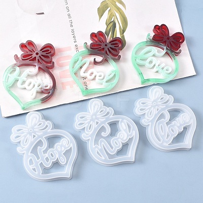 Valentine's Day DIY Heart with Word Love Silicone Molds DIY-L021-65-1