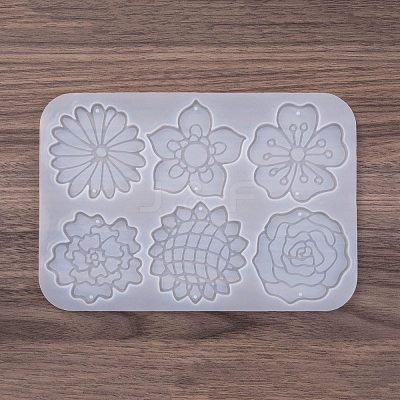 DIY Silicone Flower Pendant Molds X1-AJEW-M228-01-1