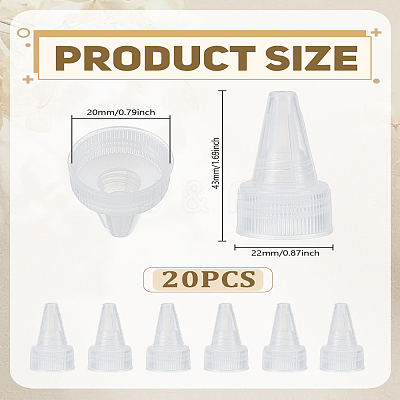 20Pcs PP Tip Cap KY-LP0001-18-1