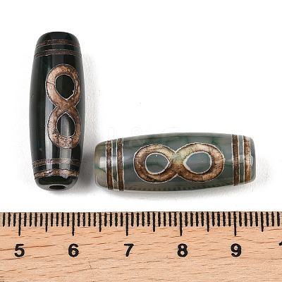 Tibetan Style dZi Beads TDZI-E004-43-1