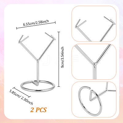 Alloy Mineral Stone Display Holder LS-ODIS-WH0030-239P-1