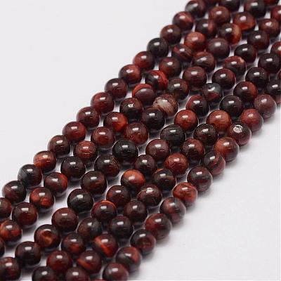 Natural Tiger Eye Bead Strands G-P230-14-4mm-1