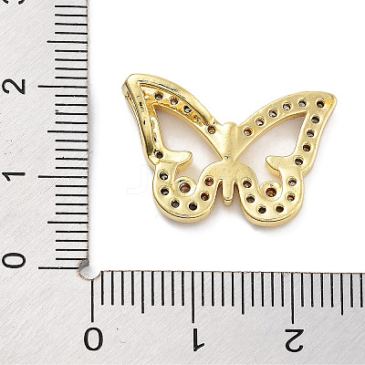 Rack Plating Brass Micro Pave Cubic Zirconia Pendants KK-Z071-79G-02-1