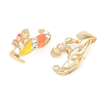 Alloy Enamel Rhinestone Pendants FIND-B062-10G-1