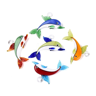 Handmade Lampwork Pendants LA-N048-15-1