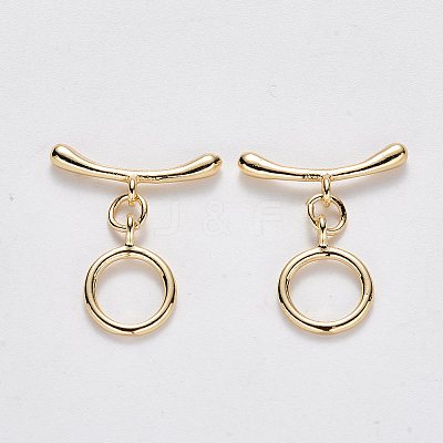Brass Toggle Clasps X-KK-T049-063G-NF-1