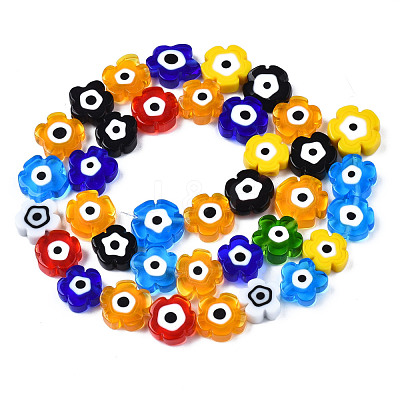 Handmade Lampwork Beads Strands LAMP-N023-002B-04-1