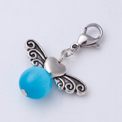 Cat Eye Pendants X-HJEW-JM00353-M-1