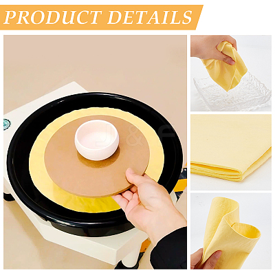 2 Sheets 2 Styles Pottery Wheel Mat Cloth AJEW-BC0006-52-1