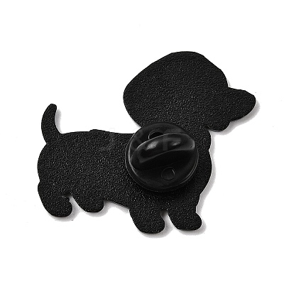Dachshund in Heart Sweater Enamel Pins JEWB-Z049-03EB-01-1