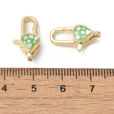 Brass Enamel Lobster Claw Clasps KK-K385-013G-1
