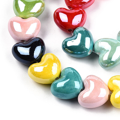 Handmade Porcelain Bead Strands X-PORC-N007-26-1
