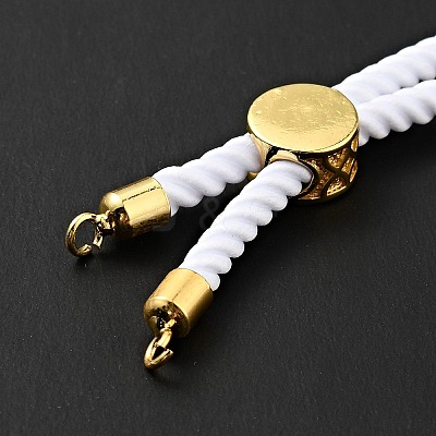 Half Finished Twisted Milan Rope Slider Bracelets FIND-G032-01G-20-1