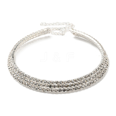 Crystal Rhinestone Choker Necklaces LS-NJEW-L176-02S-1