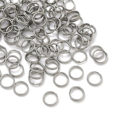 Tarnish Resistant 304 Stainless Steel Split Rings STAS-E010-7x0.6mm-2-1