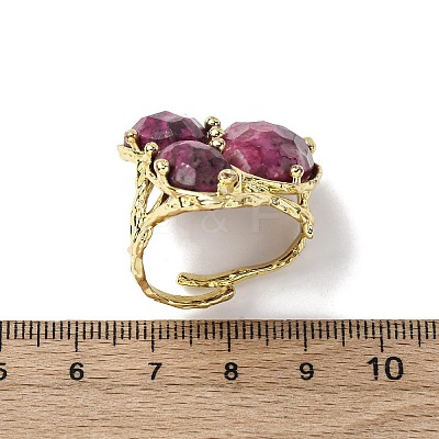 Natural Quartz Cuff Rings RJEW-M076-06G-02-1
