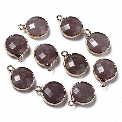 Natural Strawberry Quartz Charms G-Q998-026G-1
