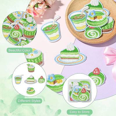 10Pcs 5 Styles Computerized Embroidery Cloth Iron On/Sew On Patches DIY-CJ0003-18-1
