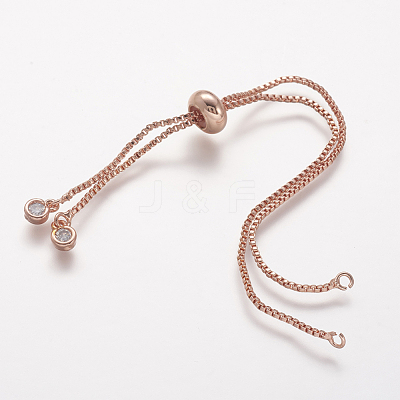 Rack Plating Brass Chain Bracelet Making KK-A142-017RG-1