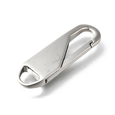 304 Stainless Steel Keychain Clasps STAS-U051-02B-P-1