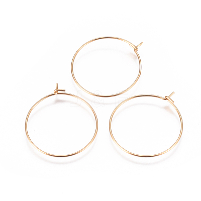 304 Stainless Steel Hoop Earrings Findings STAS-F227-54B-G-1