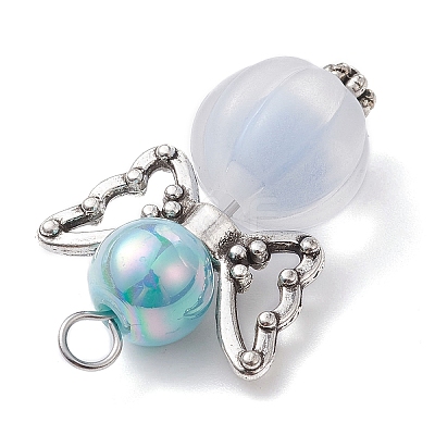 Acrylic and Alloy Pendants PALLOY-JF02237-1