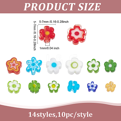 140Pcs 14 Styles Glass Beads GLAA-ME0001-05-1