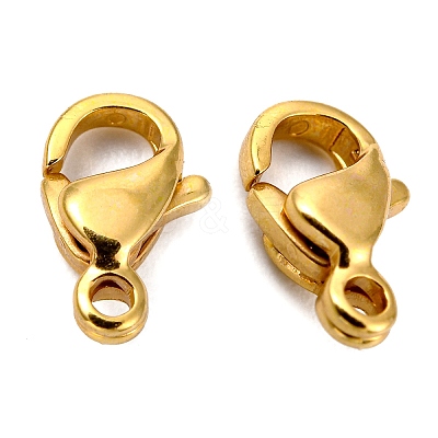 304 Stainless Steel Lobster Claw Clasps X-STAS-AB15-G-1
