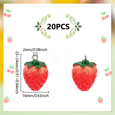 20Pcs Opaque Resin Pendants RESI-UN0001-06-1