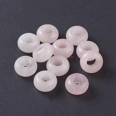 Natural Rose Quartz European Beads G-G740-14x8mm-08-1