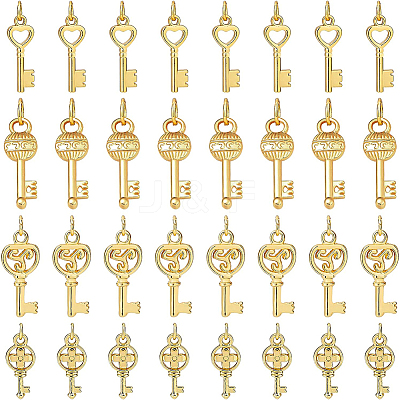 32Pcs 4 Style Alloy Pendants FIND-BC0001-94-1