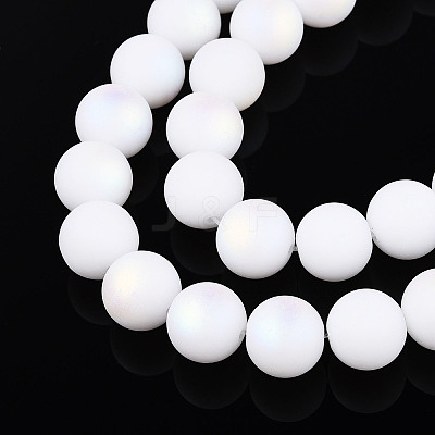 Frosted Opaque Glass Beads Strands LS-GLAA-T032-P10mm-MBB02-1
