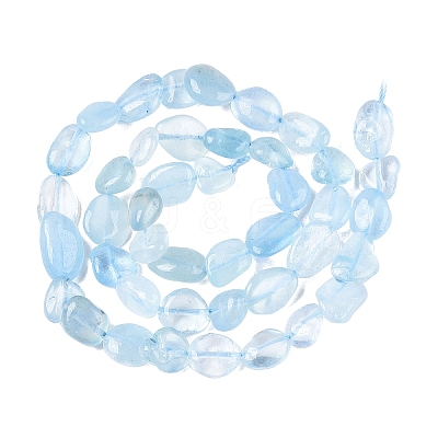 Natural Aquamarine Beads Strands G-R445-8x10-36-1