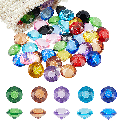 50Pcs Glass Diamond Display Decorations AJEW-WH0609-485-1-1