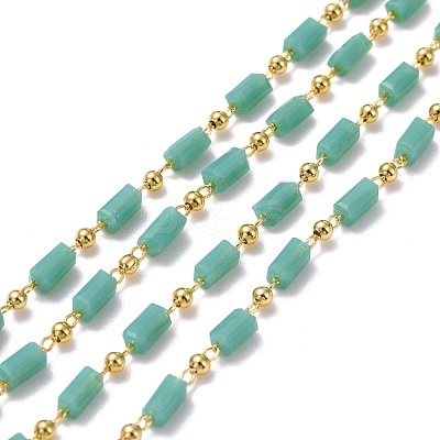 3.28 Feet Handmade Glass Beaded Chains X-CHC-F008-B06-1