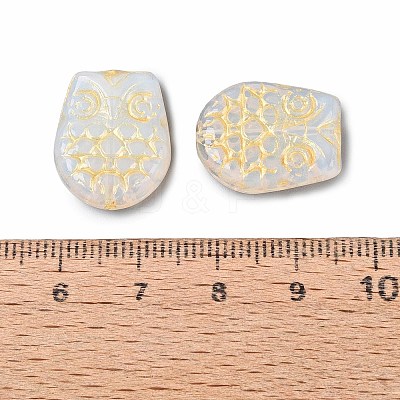 Owl Glass Beads GLAA-T025-65M-01-1