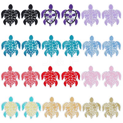 12Pcs Polyester Clothing Pathces DIY-WH0750-405-1
