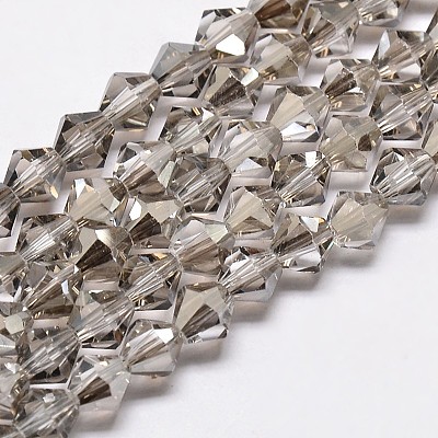 Imitate Austrian Crystal Bicone Glass Beads Strands GLAA-F029-6x6mm-07-1