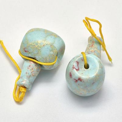 Natural Gemstone 3 Hole Guru Beads G-K208-02-A-19-1