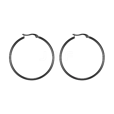 304 Stainless Steel Big Hoop Earrings EJEW-F105-06B-1