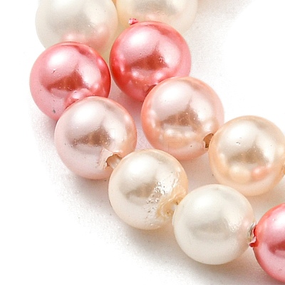 Electroplated Shell Pearl Beads Strands SHEL-F008-03A-10-1