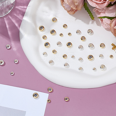 64Pcs 8 Styles Brass Beads KK-BBC0017-88-1