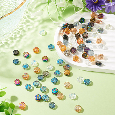 80Pcs Electroplate Transparent Glass Beads EGLA-TA0030-08-1