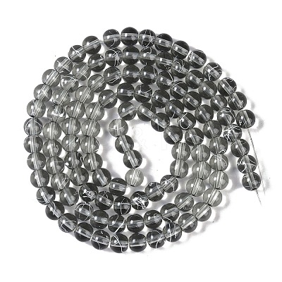 Drawbench Transparent Glass Beads Strands GLAD-Q012-8mm-09-1